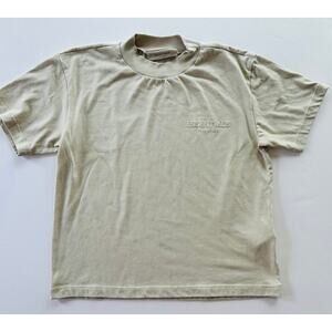 Essentials Fear of God Tee Shirt Beige Size Medium Boxy Short Sleeve Ladies